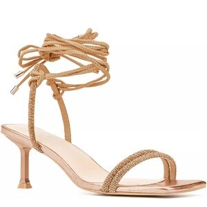 Elegant Tan Strappy Heels